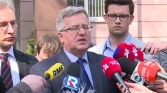 Komorowski po przesłuchaniu w prokuraturze. "PiS chce odwrócić uwagę od kłamstwa"