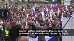 Antyimigranckie protesty w Czechach. "Merkel + islam = III wojna światowa"