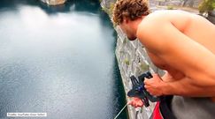 Spektakularny skok z klifu