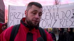 Protest związkowców z Polskiego Busa 