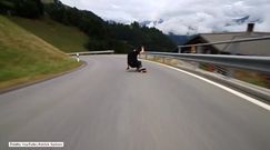 Podróż deskorolką szwajcarską doliną