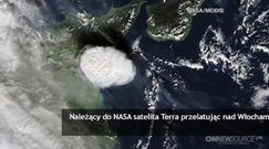 Chmura przesłoniła Sycylię. Erupcja Etny wdziana z kosmosu
