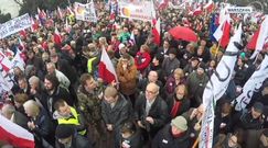 Materna na manifestacji: "Panie prezesie, pan jest z inteligenckiej rodziny, niech pan wróci do korzeni!"