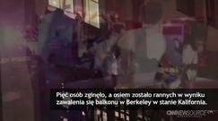 Pięć osób zginęło po zarwaniu się balkonu