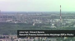 Pożar obok stacji paliw w Płocku