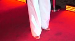 Szczupła Sienkiewicz w białym kombinezonie