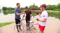 Zuzanna Bijoch w TVN uczy się... jeździć na rowerze