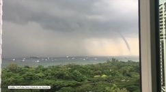 Niezwykłe zjawisko pogodowe u wschodniego wybrzeża Singapuru