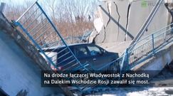Zawalenie mostu w Rosji. Wpadli w wyrwę, ale przeżyli