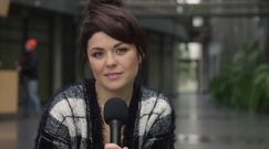 Kasia Cichopek na planie serialu "Policjantki i policjanci"