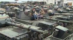 Targowisko czołgów pod Warszawą