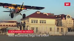 Lądowanie na molo w Sopocie. Pilot musiał idealnie wcelować