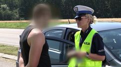 Jechał na "czołówkę". Policjantka o mało nie wyszła z siebie