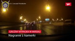 Groźny wypadek z Mińsku. Nagranie z kamerki