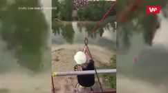 Wypadek na tyrolce. Kobieta spadła z wysokości 6 metrów