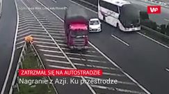 Stanął na autostradzie. Bezmyślność bez konsekwencji