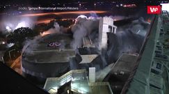 Efektowne wyburzanie. Zobacz nagranie z lotniska