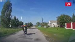 Motocyklistka kontra gęsi. Zobacz nagranie