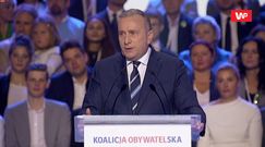 Konwencja KO: Grzegorz Schetyna: PiS sypnął Polakom okruszki z pańskiego stołu