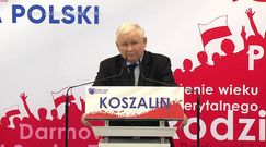 Koszalin. Jarosław Kaczyński mówi o cygarach i winie w KPRM