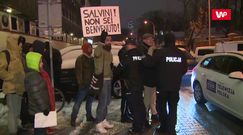 Interwencja policji przy Nowogrodzkiej. Protest przeciw wizycie Salviniego