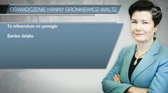 Gronkiewicz-Waltz o referendum