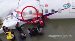 Dramatyczne nagranie z akcji ratunkowej samolotu