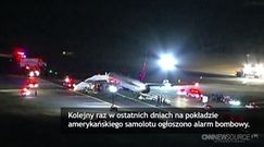 Seria alarmów bombowych w samolotach