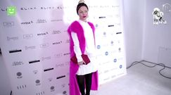 Szabatin pozuje w różowym futrze!