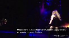Madonna całuje na scenie rapera