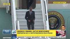 Barack Obama przyleciał do Warszawy