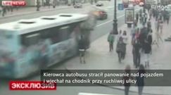 Nagranie wypadku miejskiego autobusu