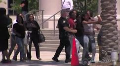 Bójka przed budynkiem sądu na Florydzie