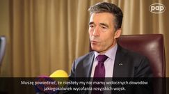 Anders Fogh Rasmussen: Rosja chce przedłużenia konfliktu