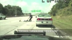 Pijany człowiek położył się na autostradzie