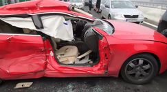 Dwa karambole na obwodnicy Warszawy