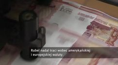 Kurs rubla wciąż spada