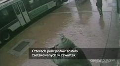 Szaleniec rzucił się na policjantów z siekierą