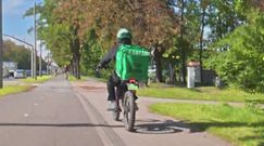 Rowerzysta z nielegalnym rowerem w Gdańsku