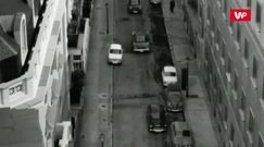 Zamach na premiera Hiszpanii w 1973 roku. Siła wybuchu przerzuciła samochód nad budynkiem