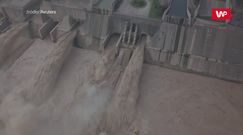 Powódź dociera do chińskiej tamy. Niesamowite wideo uchwycone dronem