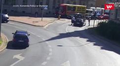 Groźne potrącenie w Olsztynie. Policja publikuje nagranie ku przestrodze