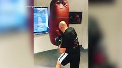 #dziejesiewsporcie: Tyson Fury trenował na worku i nagle... Powiało grozą!