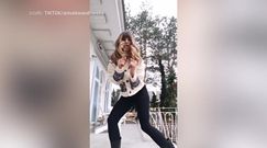 Anna Lewanowska tańczy w swetrze z metką