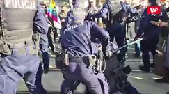 Protesty w Łodzi. Szarpanina w tłumie, akcja policji