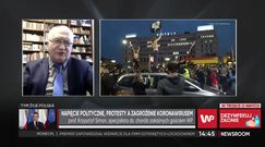 Protesty na ulicach. Prof. Simon mówi o zagrożeniu koronawirusem