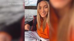 Marcelina Zawadzka rozmyśla na środku jeziora