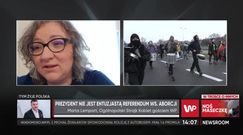 Marta Lempart o pomyśle referendum ws. aborcji. Aktywistka o słowach Andrzeja Dudy