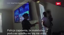 Trzymał na rękach roczne dziecko. Fatalna decyzja policjantów