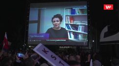 Protesty w obronie sądów. Wyświetlono przesłanie Olgi Tokarczuk